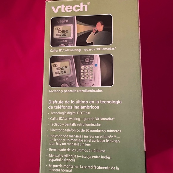 VTech 6.0 White Cordless Telephone W/Caller ID/Call Waiting wall mountable phone - Picture 10 of 13